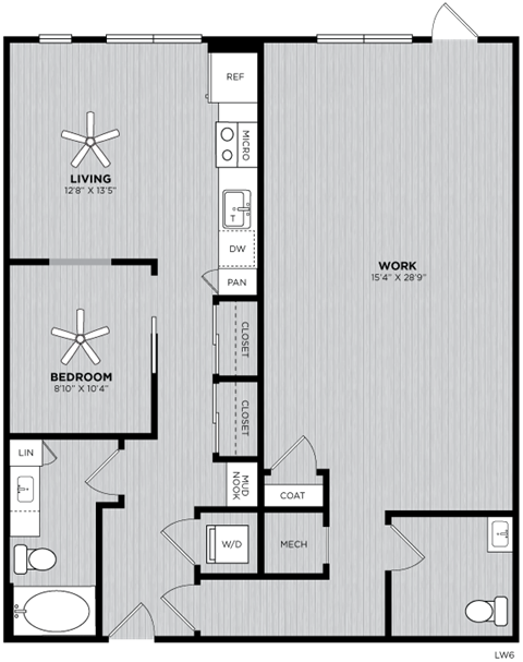 a floor plan of a bedroom apartment